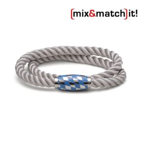 (mix&match)it! Armband, Seide, hellgrau Bild 1