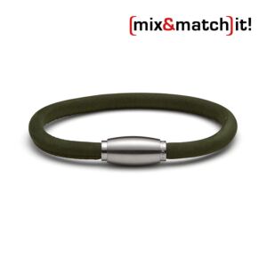 (mix&match)it! Armband, Leder, dunkelgrün Bild 1