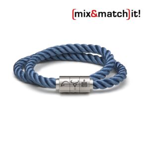 (mix&match)it! Armband "Stier", Seide, dunkelblau Bild 1