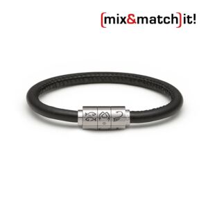 (mix&match)it! Armband "Krebs", Leder, schwarz Bild 1