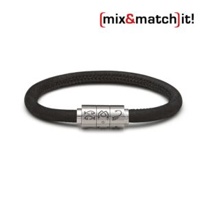 (mix&match)it! Armband "Krebs", Leder, schwarz Bild 1