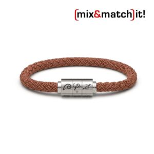 (mix&match)it! Armband "Löwe", Textil, coffee Bild 1