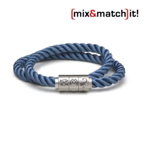 (mix&match)it! Armband "Skorpion", Seide, dunkelblau Bild 1