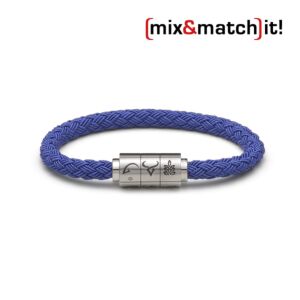 (mix&match)it! Armband "Steinbock", Textil, blau Bild 1