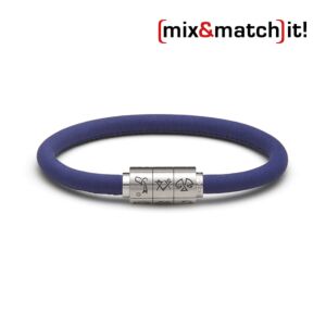 (mix&match)it! Armband "Wassermann", Leder, royal blau Bild 1