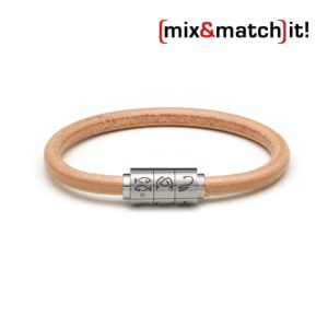 (mix&match)it! Armband "Fische", Leder, natur Bild 1