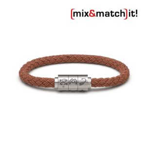 (mix&match)it! Armband "Fische", Textil, coffee Bild 1