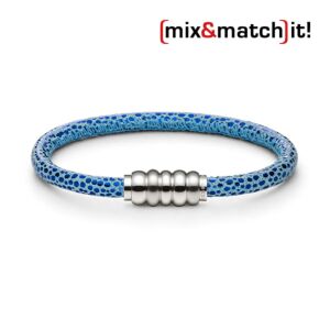 (mix&match)it! Armband, Leder, neon-blau Bild 1