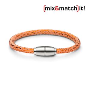(mix&match)it! Armband, Leder, neon-orange Bild 1