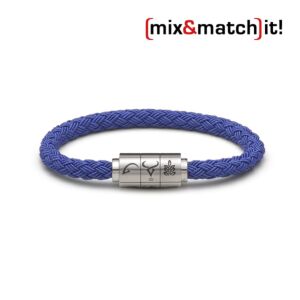 (mix&match)it! Armband "Stier", Textil, blau Bild 1
