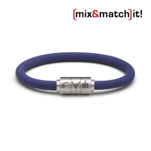 (mix&match)it! Armband "Stier", Leder, royal blau Bild 1