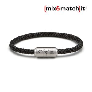 (mix&match)it! Armband "Stier", Leder, schwarz Bild 1