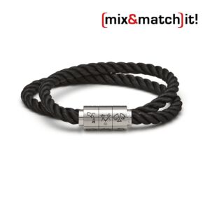 (mix&match)it! Armband "Zwillinge", Seide, schwarz Bild 1