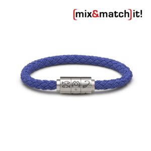 (mix&match)it! Armband "Krebs", Textil, blau Bild 1