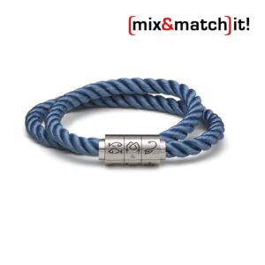 (mix&match)it! Armband "Krebs", Seide, dunkelblau Bild 1