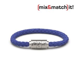 (mix&match)it! Armband "Löwe", Textil, blau Bild 1