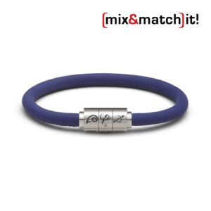 (mix&match)it! Armband "Löwe", Leder, royal blau Bild 1