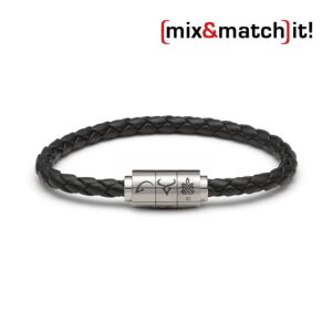 (mix&match)it! Armband "Jungfrau", Leder, schwarz Bild 1
