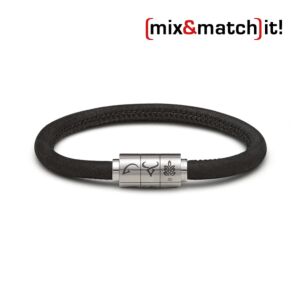 (mix&match)it! Armband "Jungfrau", Leder, schwarz Bild 1