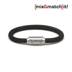 (mix&match)it! Armband "Waage", Leder, schwarz Bild 1