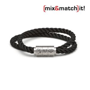 (mix&match)it! Armband "Wassermann", Seide, schwarz Bild 1