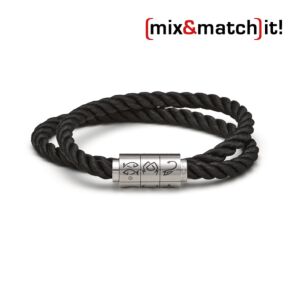 (mix&match)it! Armband "Fische", Seide, schwarz Bild 1