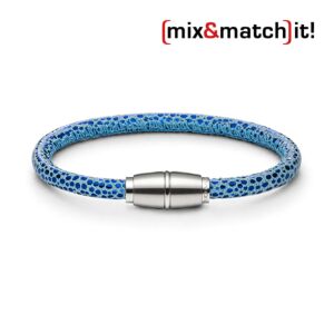 (mix&match)it! Armband, Leder, neon-blau Bild 1