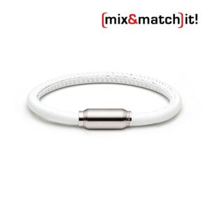 (mix&match)it!  Armband, Leder, weiß Bild 1